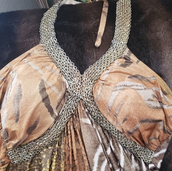 Halter dress with chain detail by Muse for Boston Proper. Size 4. - Picture 3 of 6